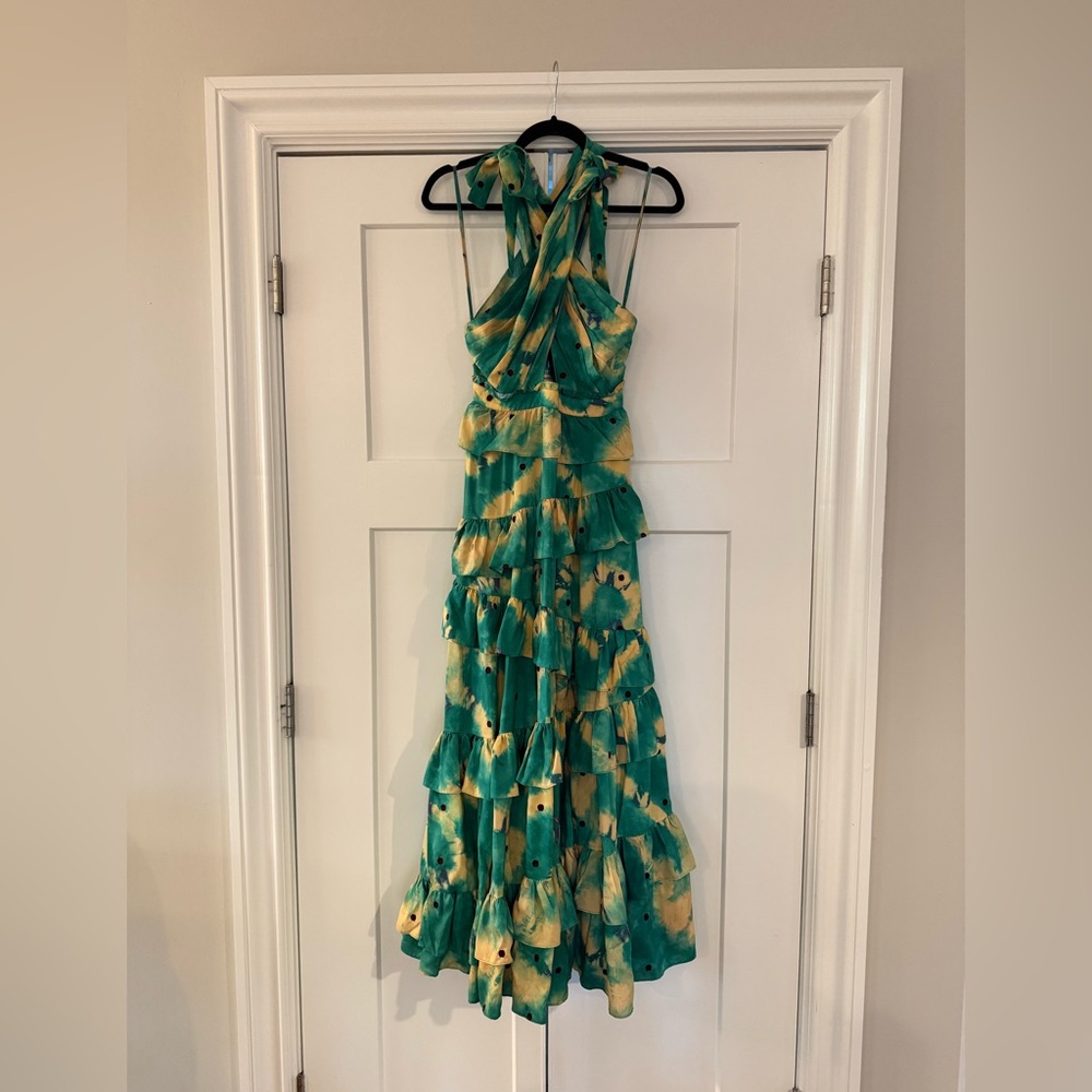 Ulla Johnson 100% Silk Tie Dye Dress Size 0